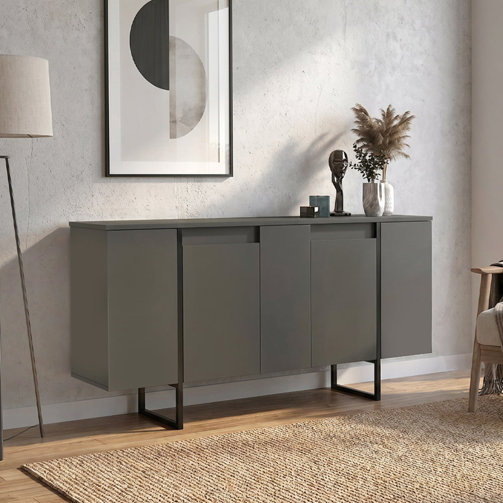 Μπουφές Orontes Χρώμα Ανθρακί 160x35,2x80