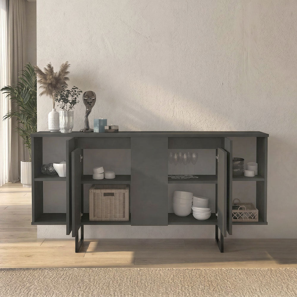Μπουφές Orontes Χρώμα Ανθρακί 160x35,2x80