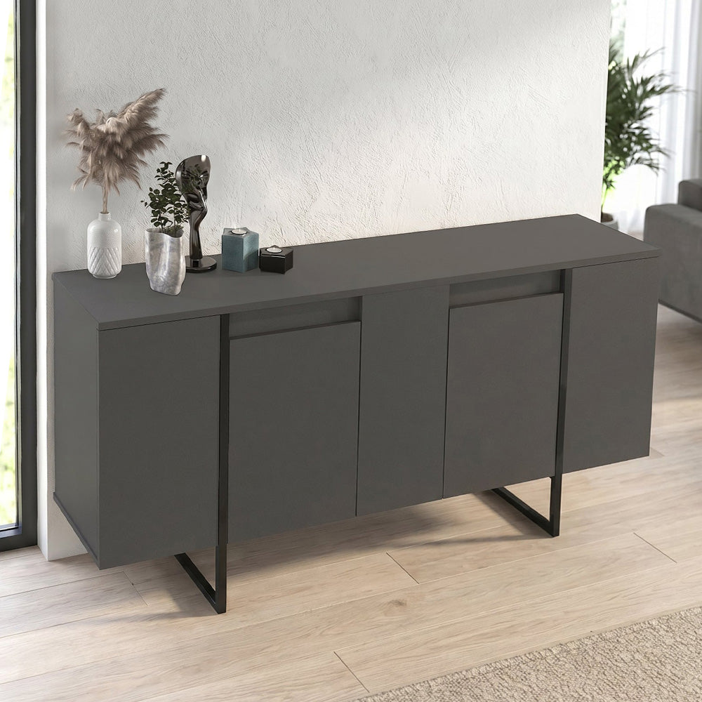 Μπουφές Orontes Χρώμα Ανθρακί 160x35,2x80