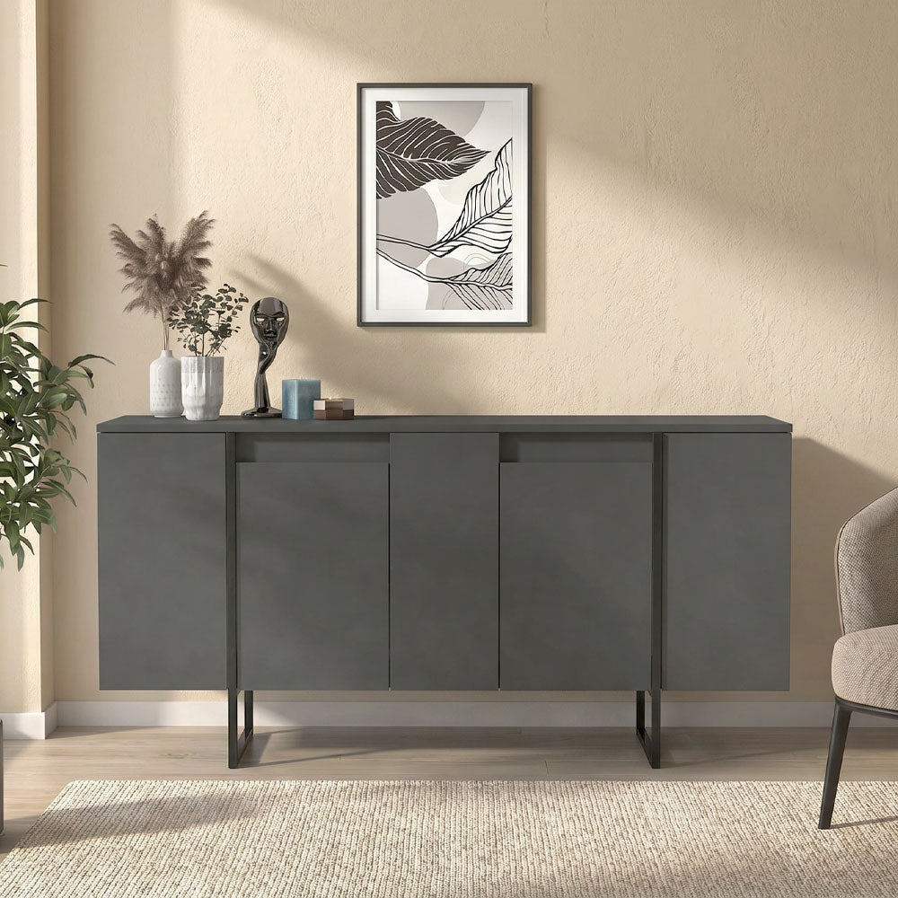 Μπουφές Orontes Χρώμα Ανθρακί 160x35,2x80