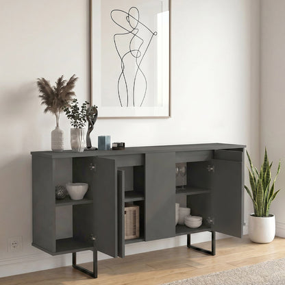Μπουφές Orontes Χρώμα Ανθρακί 160x35,2x80