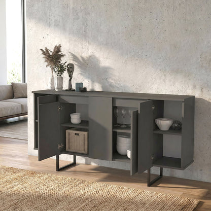 Μπουφές Orontes Χρώμα Ανθρακί 160x35,2x80