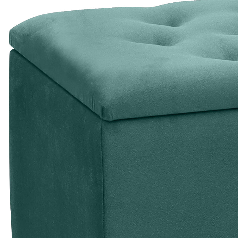 Σκαμπώ - Ταμπουρέ Lotus Βελούδινο Χρώμα Κυπαρισσί 90x40x50