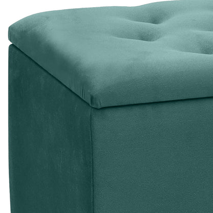 Σκαμπώ - Ταμπουρέ Lotus Βελούδινο Χρώμα Κυπαρισσί 90x40x50