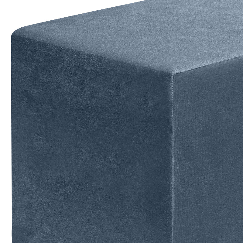 Σκαμπώ April Βελούδινο Χρώμα Ανθρακί 40x40x40