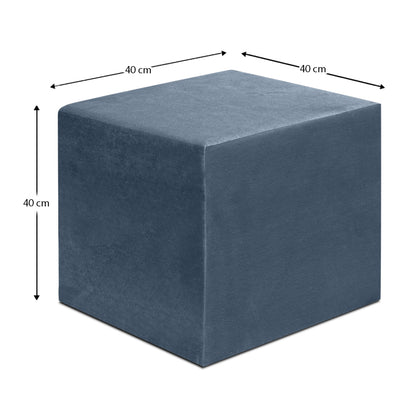 Σκαμπώ April Βελούδινο Χρώμα Ανθρακί 40x40x40