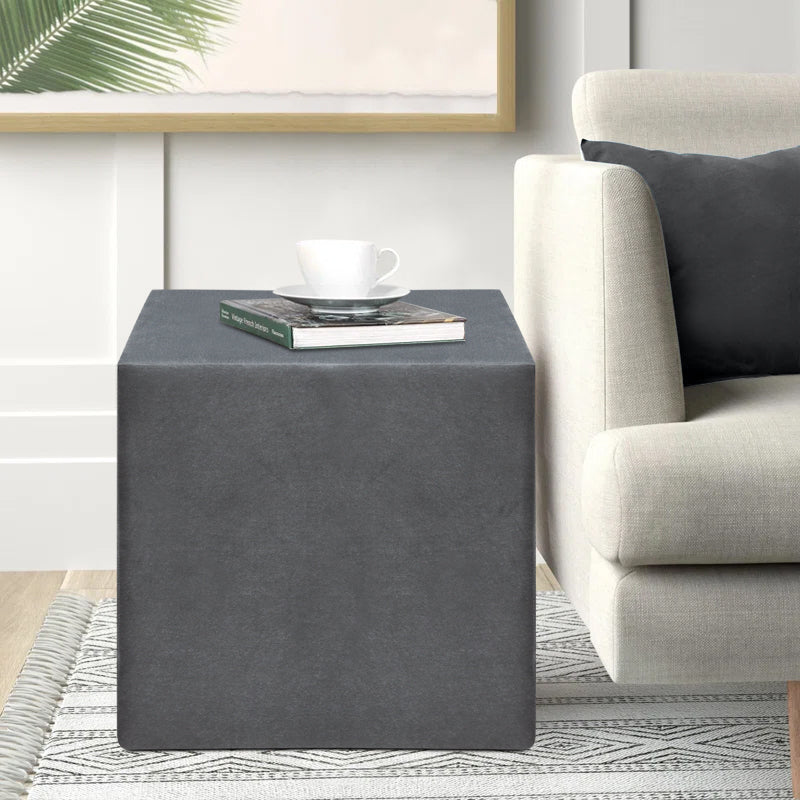 Σκαμπώ April Βελούδινο Χρώμα Γκρι 40x40x40