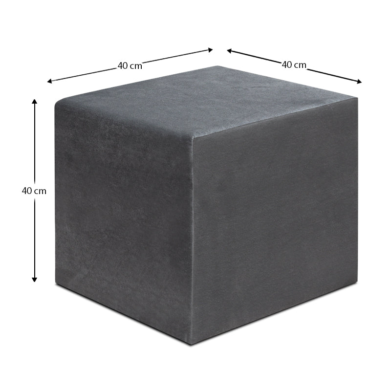 Σκαμπώ April Βελούδινο Χρώμα Γκρι 40x40x40