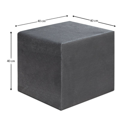 Σκαμπώ April Βελούδινο Χρώμα Γκρι 40x40x40