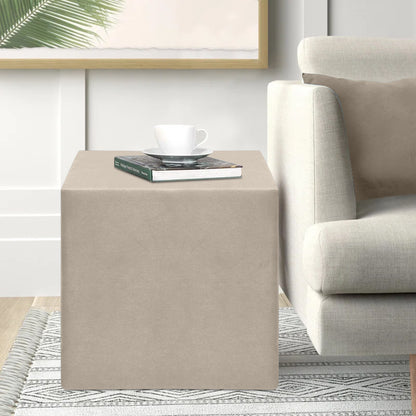 Σκαμπώ April Βελούδινο Χρώμα Μπεζ 40x40x40