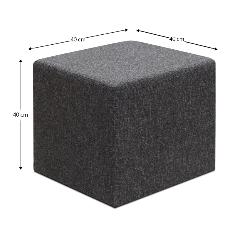 Σκαμπώ Linda Υφασμάτινο Χρώμα Ανθρακί 40x40x40