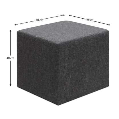 Σκαμπώ Linda Υφασμάτινο Χρώμα Ανθρακί 40x40x40