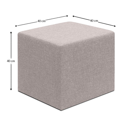 Σκαμπώ Linda Υφασμάτινο Χρώμα Μπεζ 40x40x40