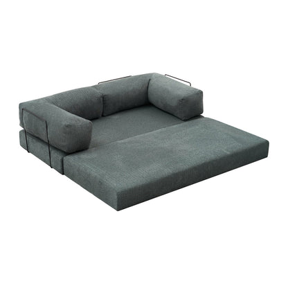 Comfort 3-Seater Fabric Sofa Bed Mint Color 190x95x75