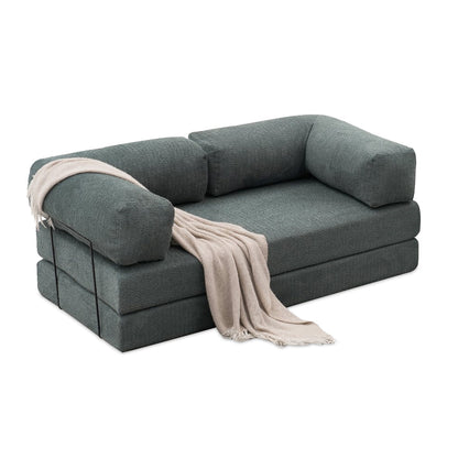 Comfort 3-Seater Fabric Sofa Bed Mint Color 190x95x75