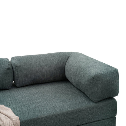 Comfort 3-Seater Fabric Sofa Bed Mint Color 190x95x75