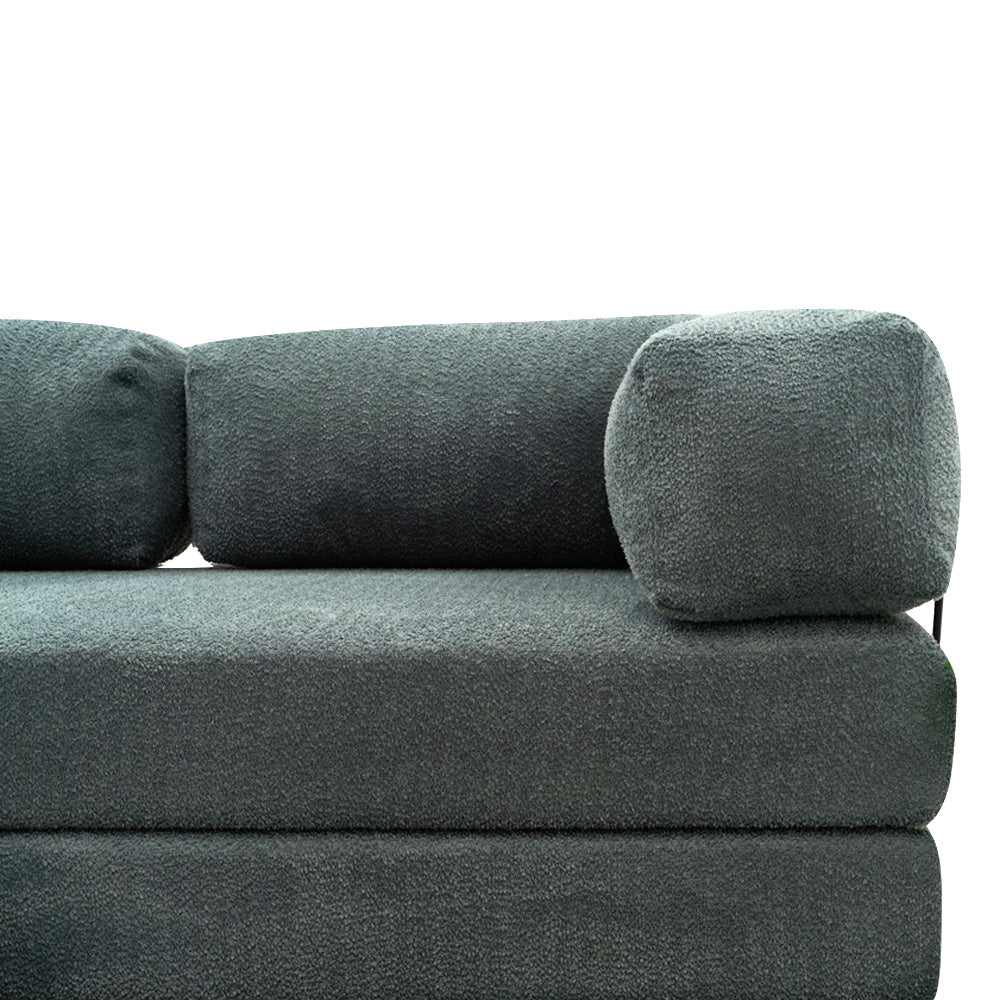 Comfort 3-Seater Fabric Sofa Bed Mint Color 190x95x75