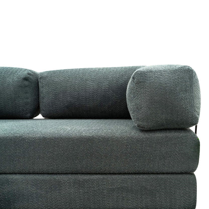 Comfort 3-Seater Fabric Sofa Bed Mint Color 190x95x75