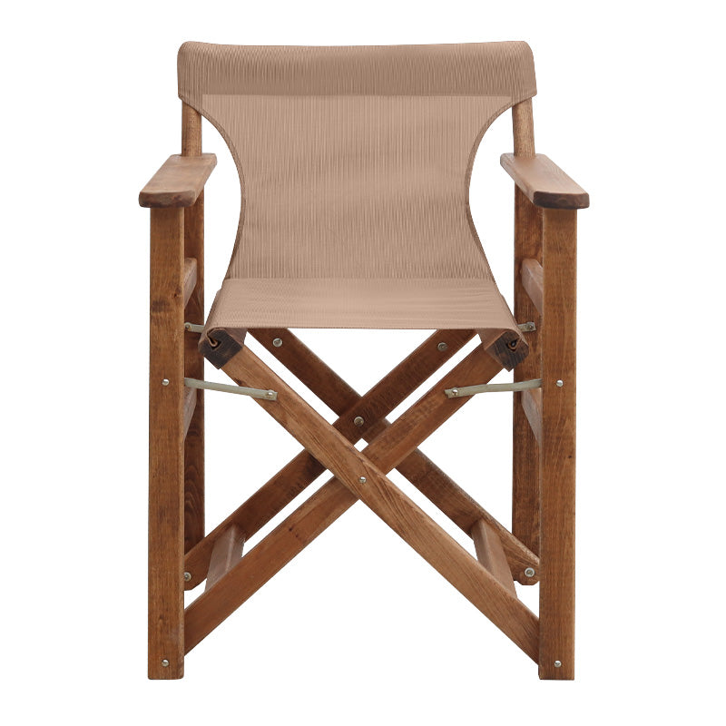 Queen Director's Chair, Solid Beech Wood, Walnut Immersion Color with Perforated Frappe Fabric 61x57x86