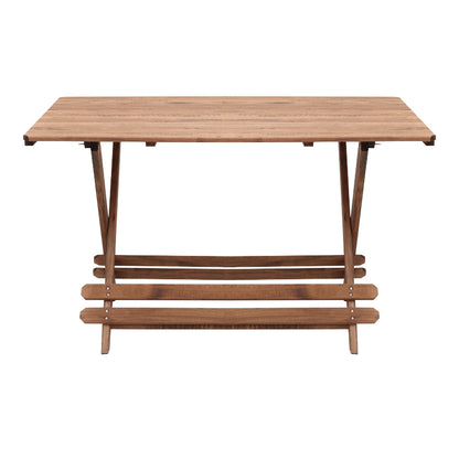 Τραπέζι Πτυσσόμενο Queen από Ξύλο Οξιάς σε Χρώμα Καρυδί Εμποτισμού 120x80x75