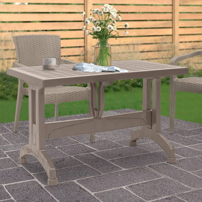 Τραπέζι Πολυπροπυλενίου Callan Χρώμα Cappuccino 120x70x73