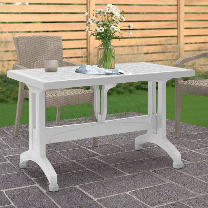 Τραπέζι Πολυπροπυλενίου Callan Χρώμα Λευκό 120x70x73