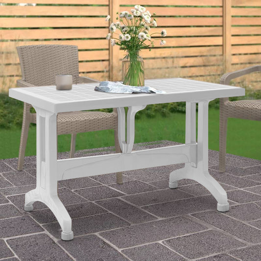 Τραπέζι Πολυπροπυλενίου Callan Χρώμα Λευκό 120x70x73