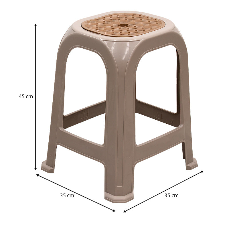 Σκαμπώ Πολυπροπυλενίου Στοιβαζόμενο Desia Χρώμα Μπεζ 35x35x45
