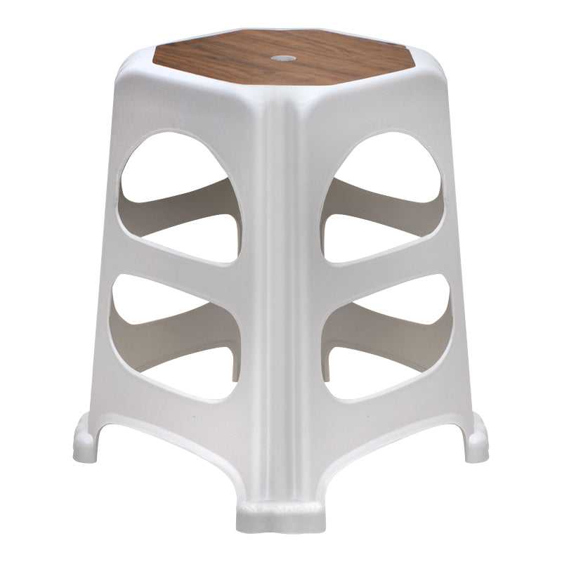 Σκαμπώ Πολυπροπυλενίου Στοιβαζόμενο Desia Χρώμα Λευκό 37x37x45