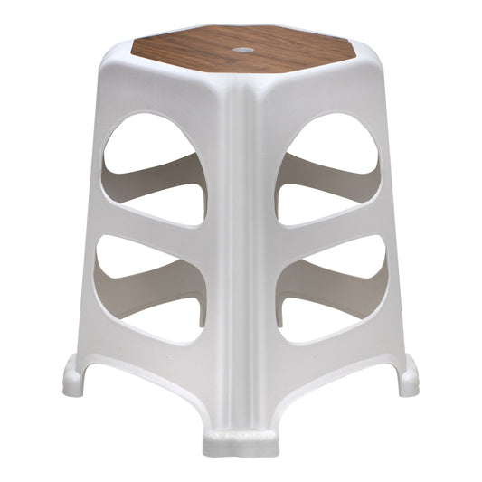 Σκαμπώ Πολυπροπυλενίου Στοιβαζόμενο Desia Χρώμα Λευκό 37x37x45