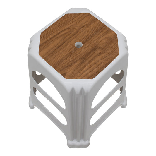 Σκαμπώ Πολυπροπυλενίου Στοιβαζόμενο Desia Χρώμα Λευκό 37x37x45