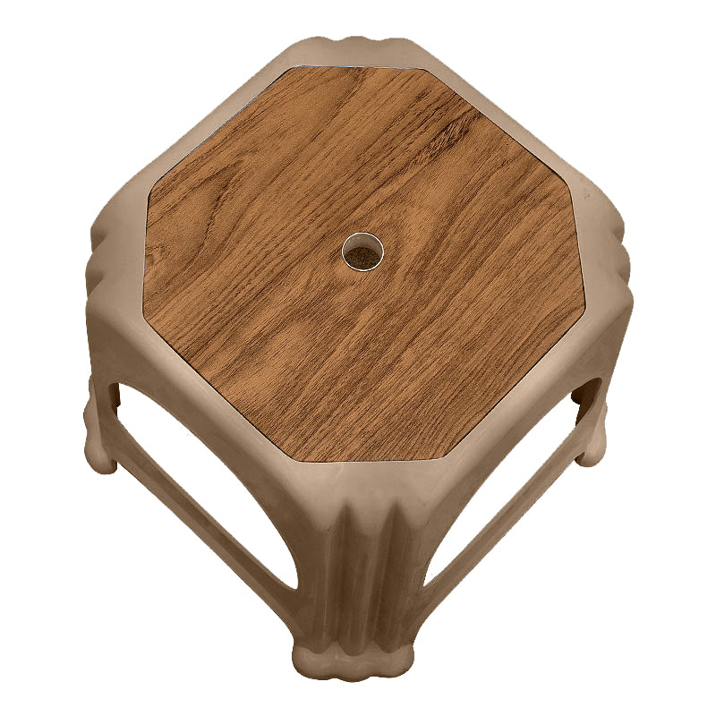 Σκαμπώ Πολυπροπυλενίου Στοιβαζόμενο Desia Χρώμα Μπεζ 35x35x32