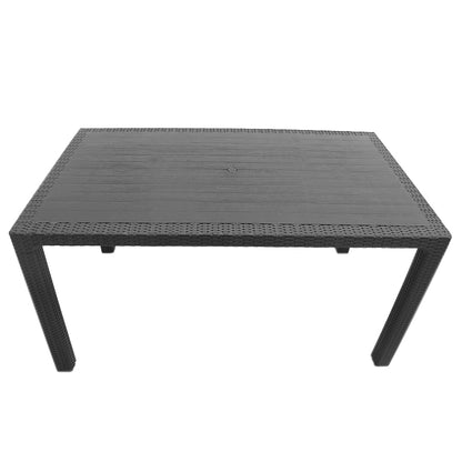 Τραπέζι Πολυπροπυλενίου Kalan Χρώμα Ανθρακί 150X90X75