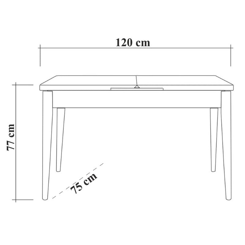 Τραπέζι Jemmy Επεκτεινόμενο Χρώμα Atlantic Pine 120/153x75x77