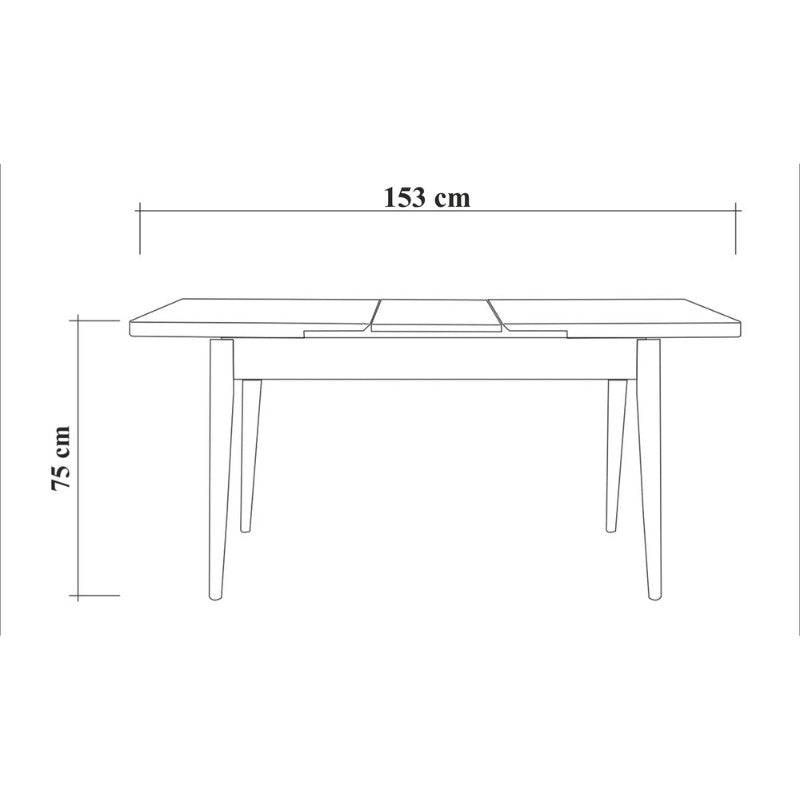 Τραπέζι Jemmy Επεκτεινόμενο Χρώμα Atlantic Pine 120/153x75x77