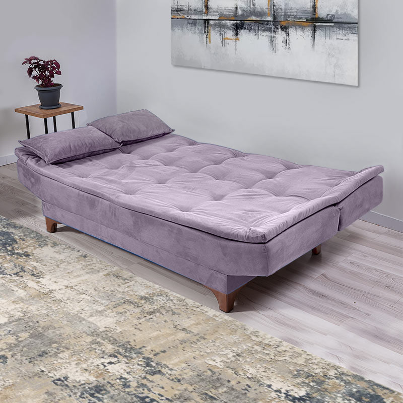 Καναπές - Κρεβάτι Lucas Τριθέσιος Υφασμάτινος Χρώμα Γκρι 190X85X85