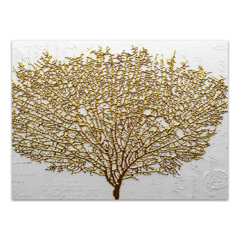 Πίνακας σε Καμβά Golden Tree Ψηφιακής Εκτύπωσης 100x70x3