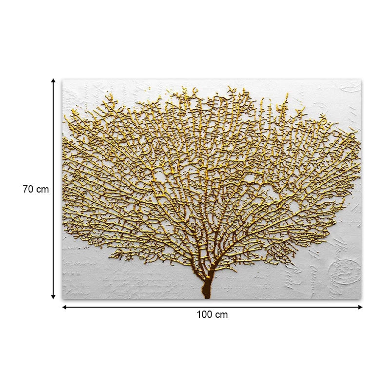 Πίνακας σε Καμβά Golden Tree Ψηφιακής Εκτύπωσης 100x70x3