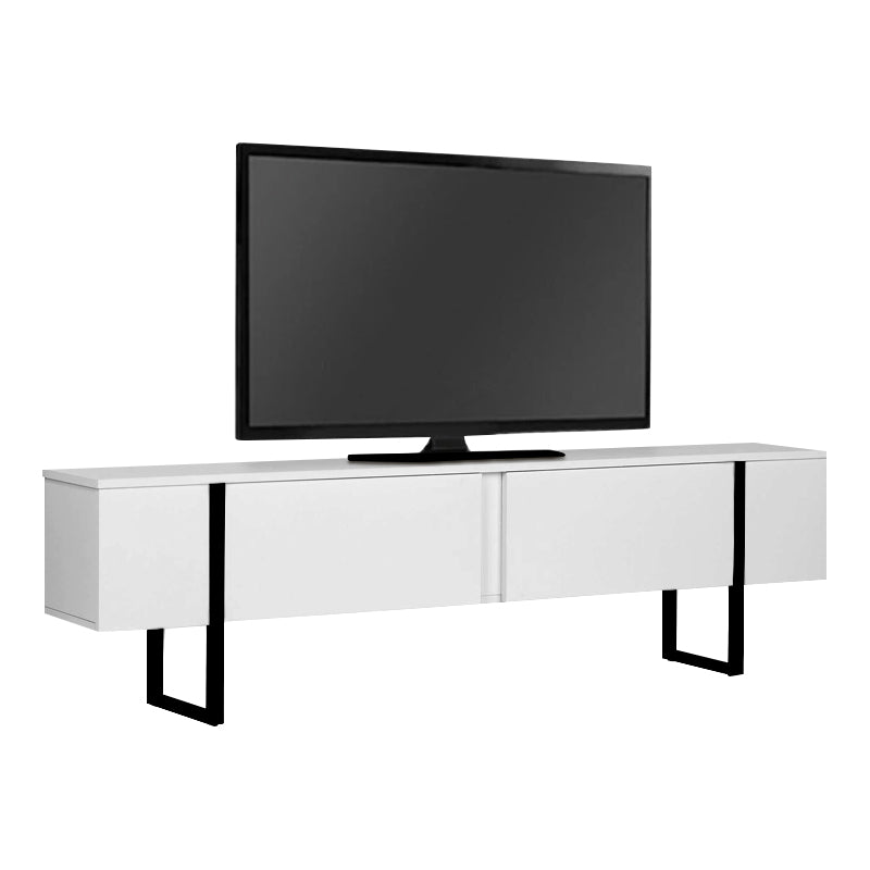 Έπιπλο Τηλεόρασης Luxe Χρώμα Λευκό - Μαύρο 180x30x50