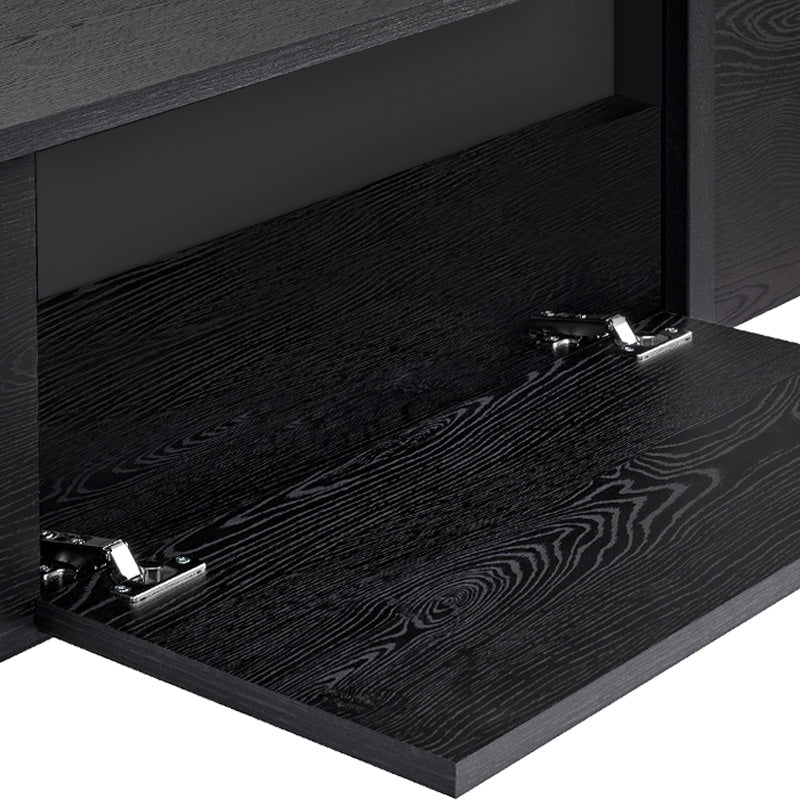 Έπιπλο Τηλεόρασης Luxe Χρώμα Black Wood 180x30x50