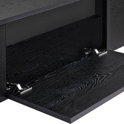 Έπιπλο Τηλεόρασης Luxe Χρώμα Black Wood 180x30x50