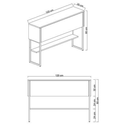 Μπουφές Luxe Χρώμα Travertine - Χρυσό 120x30x80