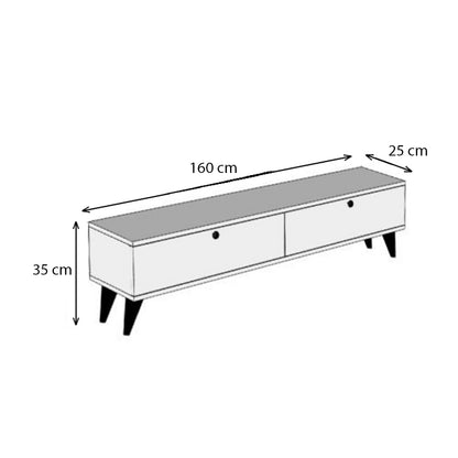 Έπιπλο Τηλεόρασης Paris Χρώμα Ανθρακί 160x25x35