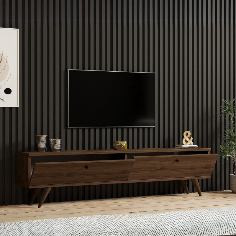 Έπιπλο Τηλεόρασης Paris Χρώμα Καρυδί 160x25x35