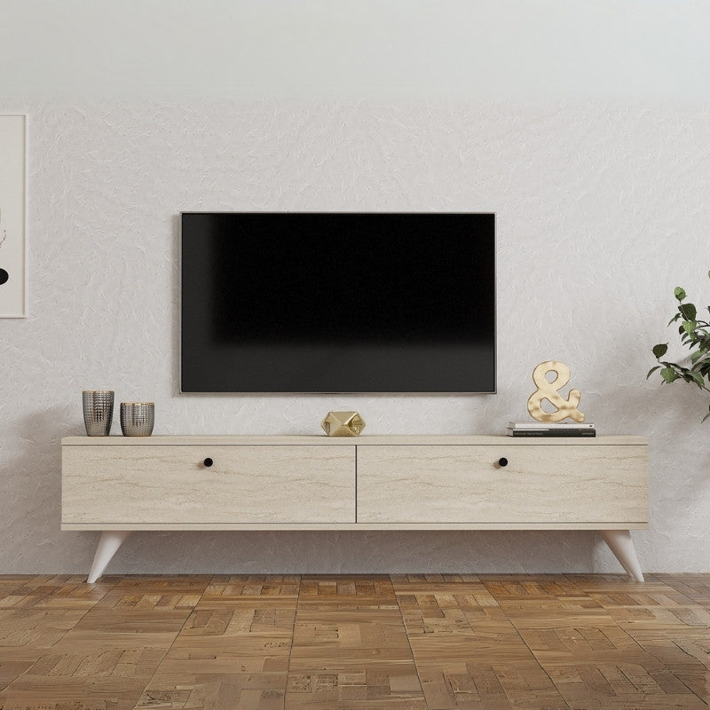 Έπιπλο Τηλεόρασης Paris Χρώμα Travertine 160x25x35