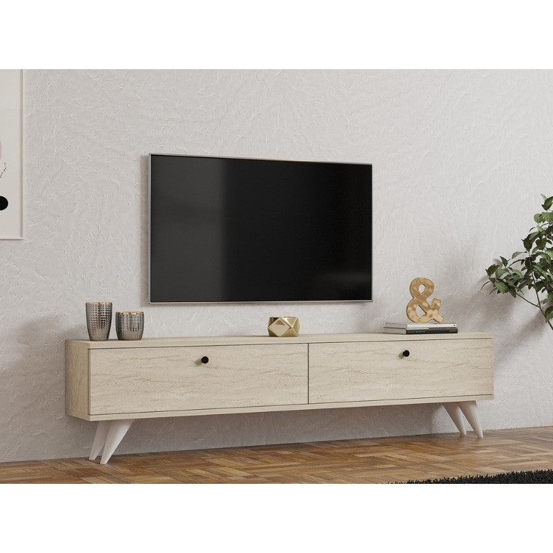 Έπιπλο Τηλεόρασης Paris Χρώμα Travertine 160x25x35