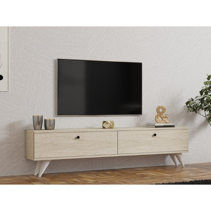 Έπιπλο Τηλεόρασης Paris Χρώμα Travertine 160x25x35