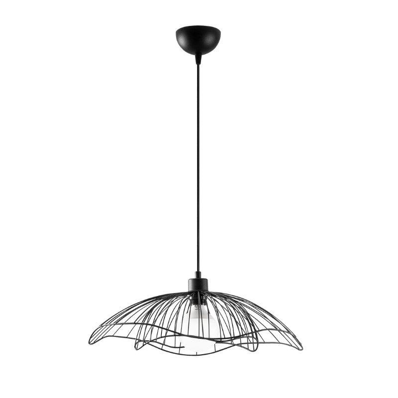 Φωτιστικό Οροφής Farac E27 Μεταλλικό Μονόφωτο Χρώμα Μαύρο Ø50x31/111