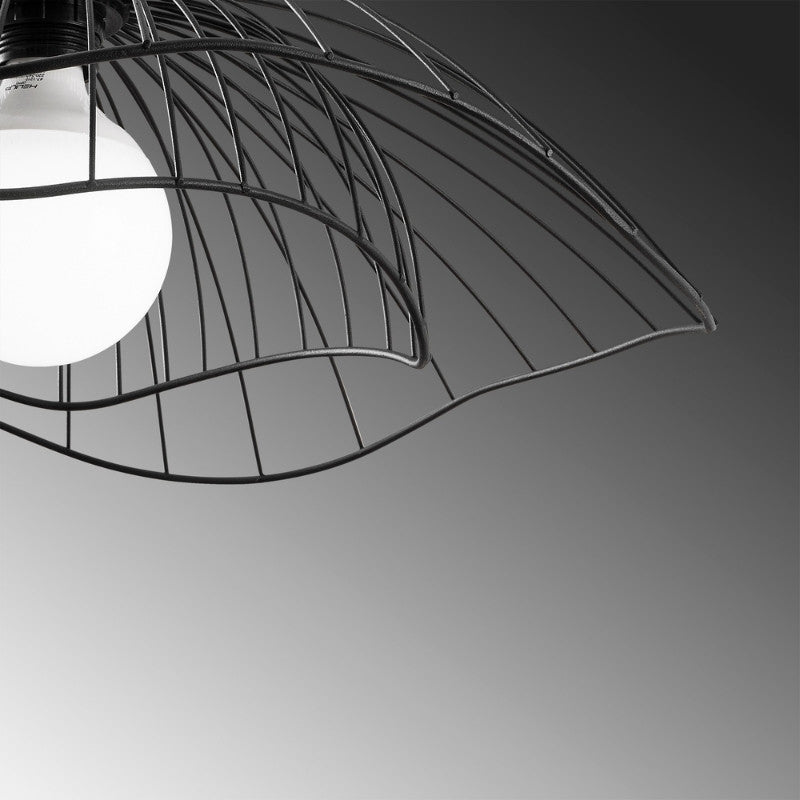 Φωτιστικό Οροφής Farac E27 Μεταλλικό Μονόφωτο Χρώμα Μαύρο Ø50x31/111