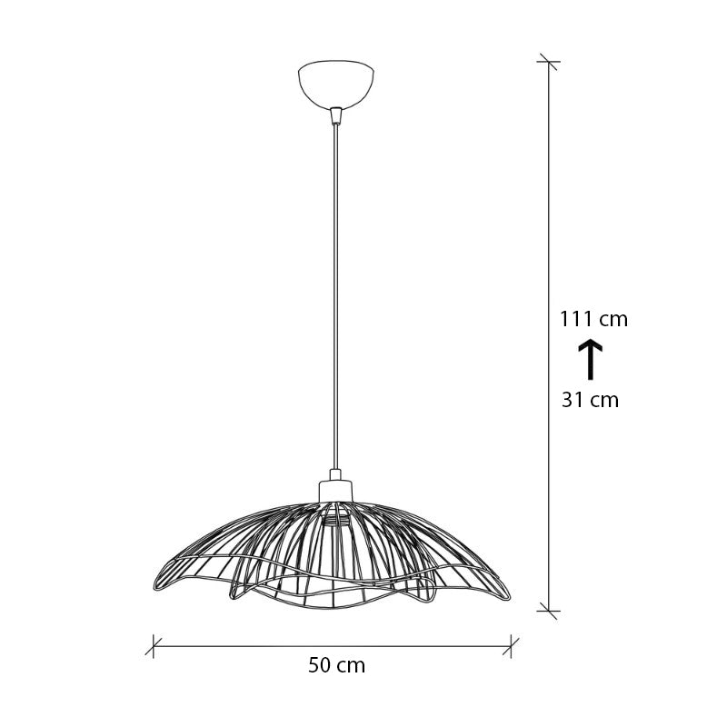 Φωτιστικό Οροφής Farac E27 Μεταλλικό Μονόφωτο Χρώμα Μαύρο Ø50x31/111